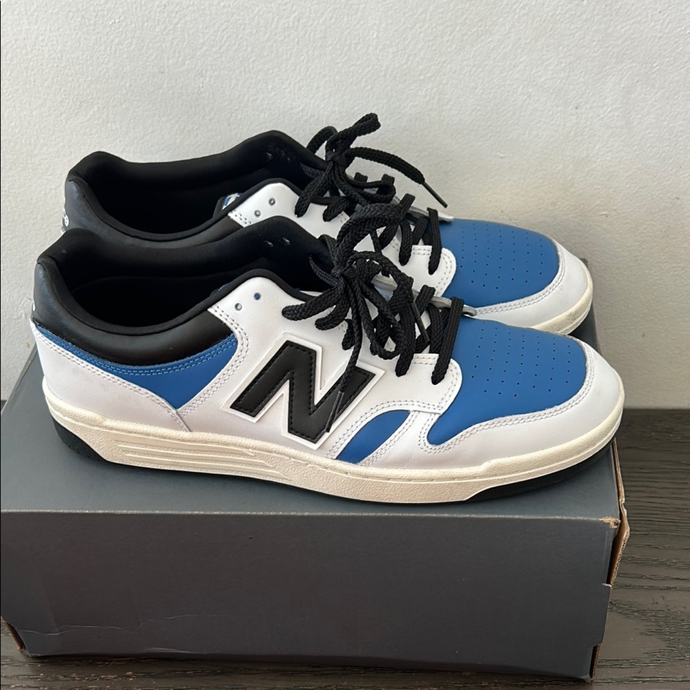 New Balance Men's Black, Blue, and White Sneakers